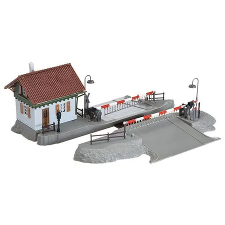 FALLER Bahnübergang mit Schrankenwärterhaus