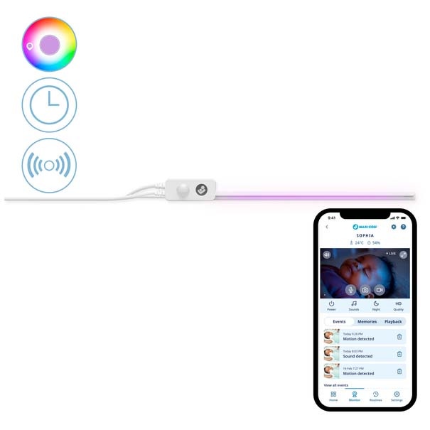 Maxi-Cosi Glow wieg- en ledikantlampje wit - nachtlampjes - Prénatal