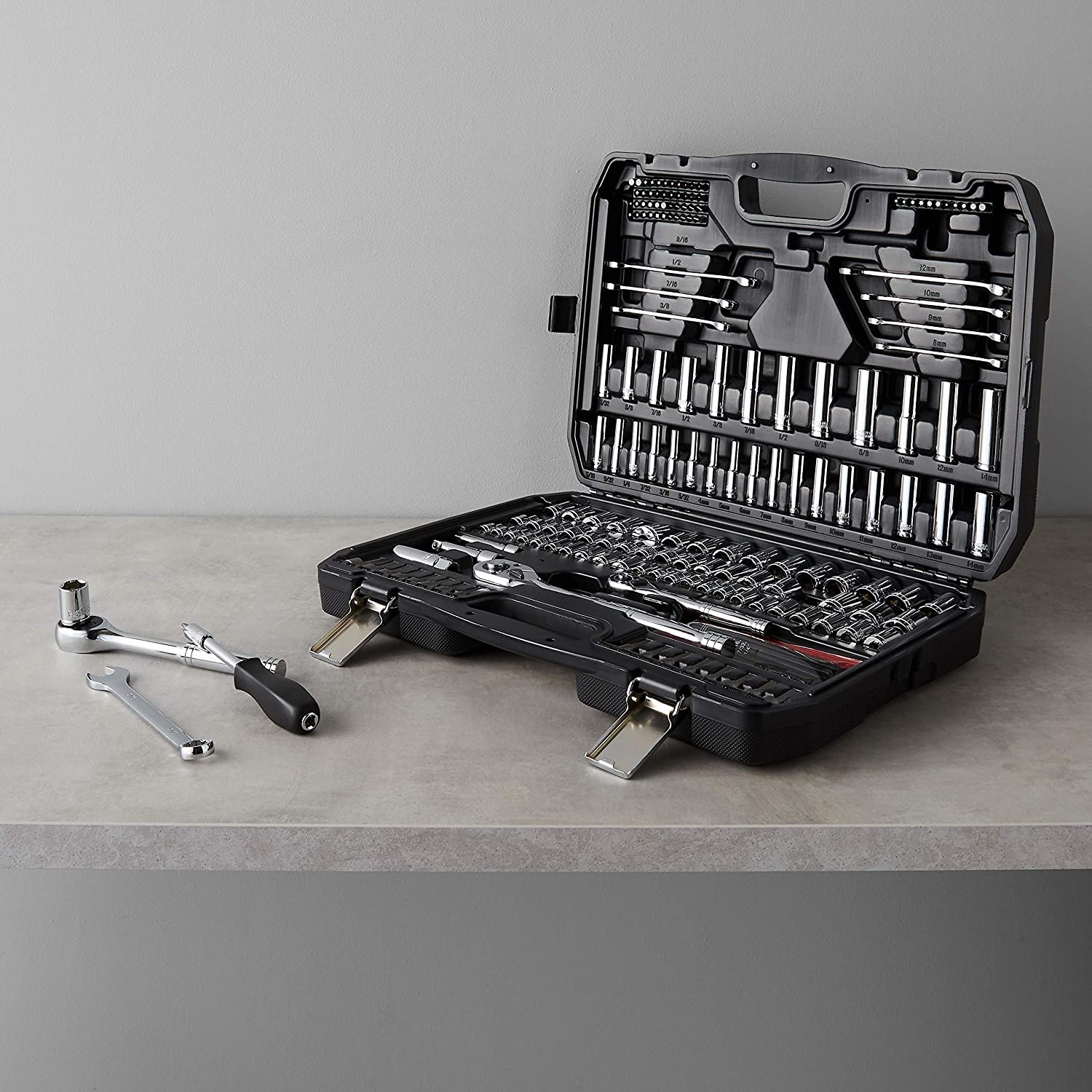 Basics Mechanic Tool Kit and Socket Set With Case - Set of 123