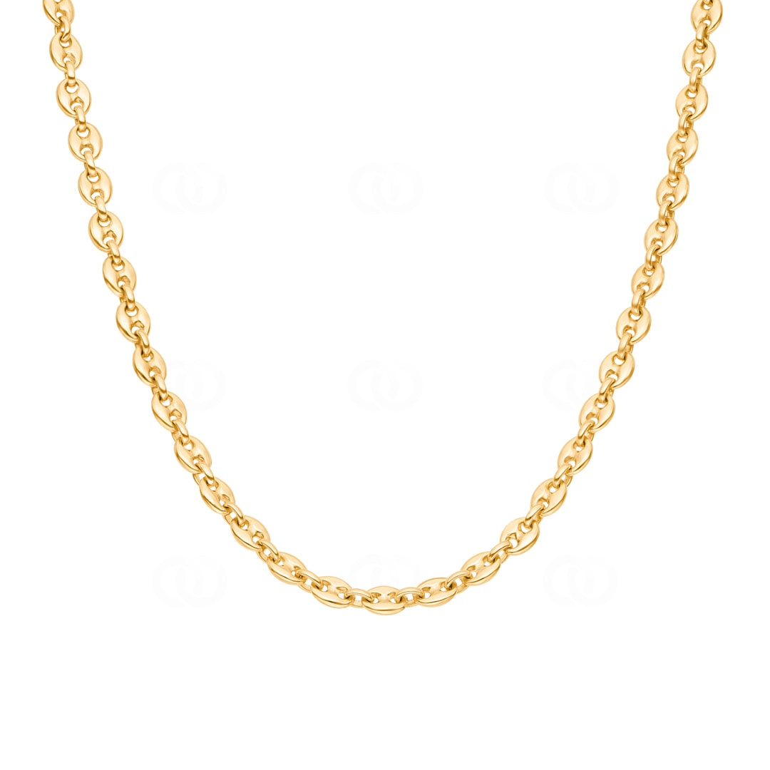 Schiffsankerkette massiv 750/18 K Gelbgold 5mm