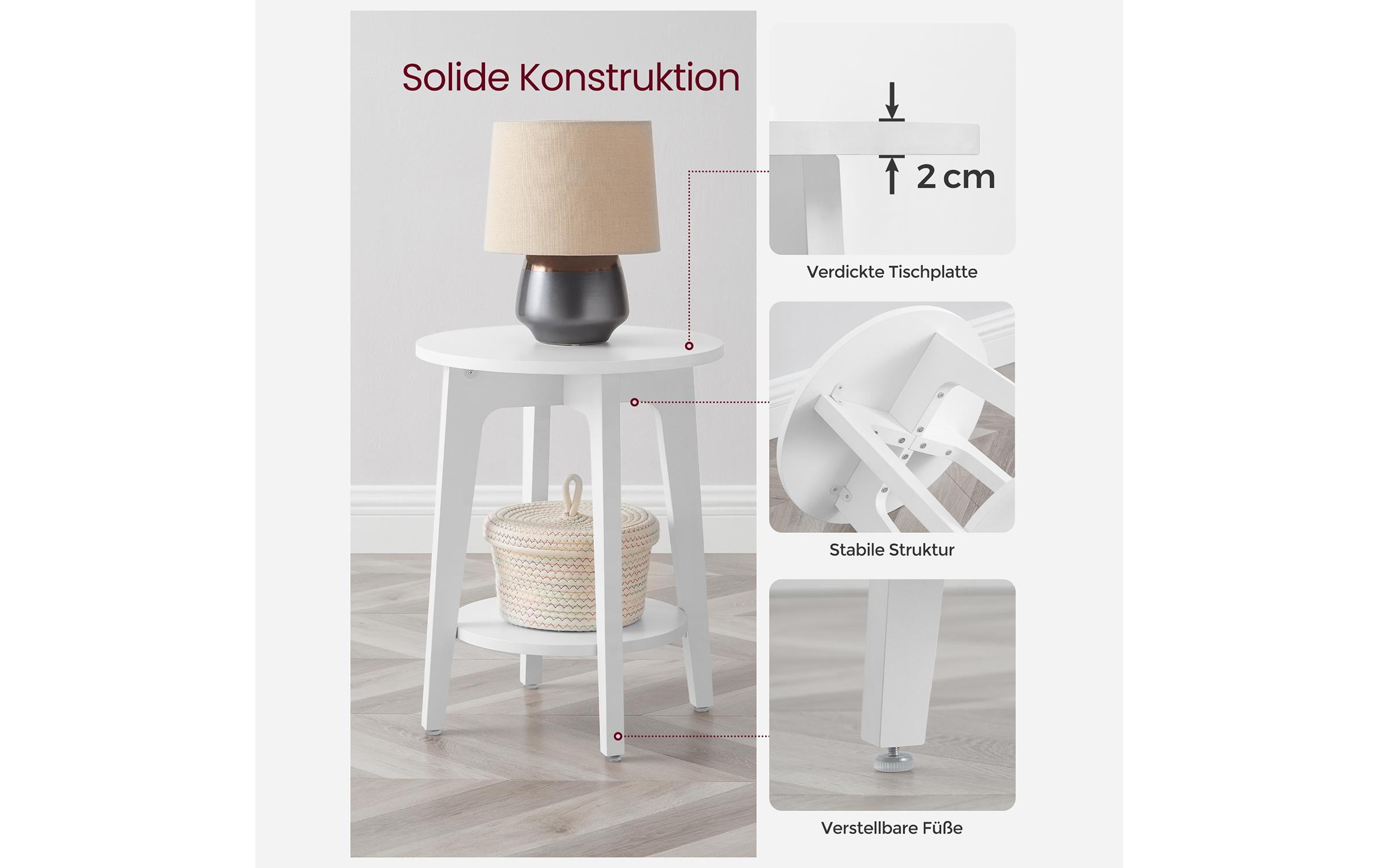 Beistelltisch 40 x 50 cm, WeissCouchtisch