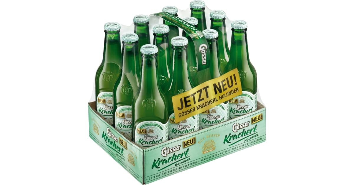 Gösser Kracherl Holunder Tray 12x 0,33 Liter