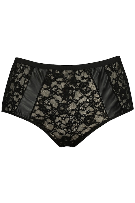 Taillenslip, Ouvert, Spitze, Wetlook Einsätze, transparent