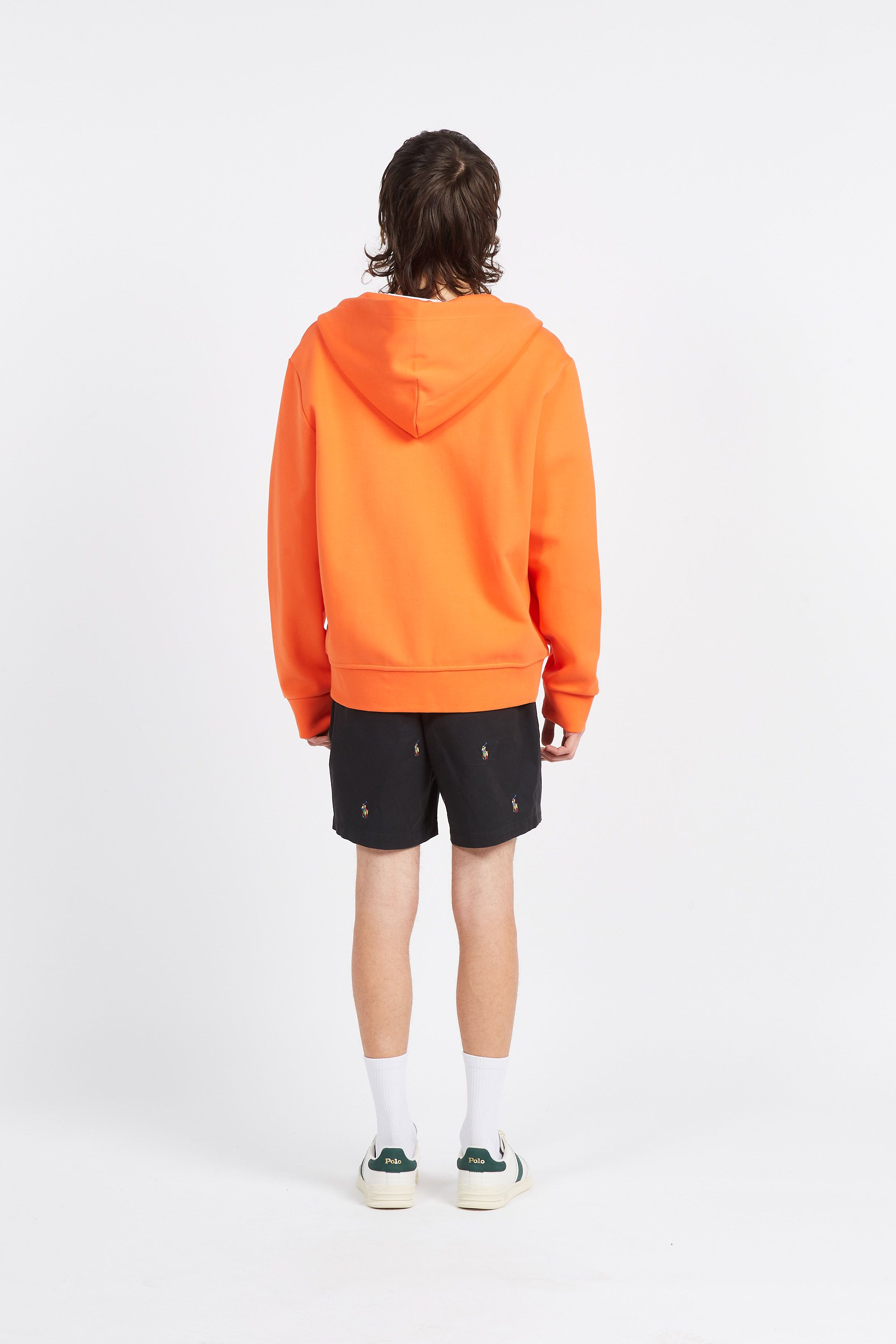 POLO RALPH LAUREN Hoodie zippé 30/1 DOUBLE KNT Orange