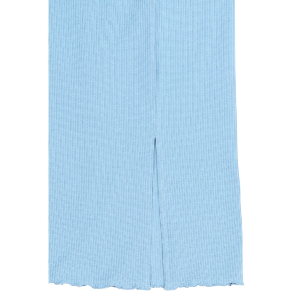 Køb The New Forever Blue Tnrya Long Rib Nederdel