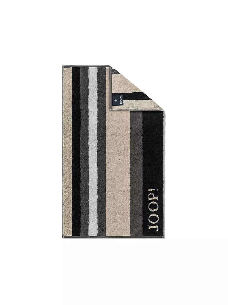 JOOP Gästetuch VIBE STREIFEN 30x50cm Stein grau