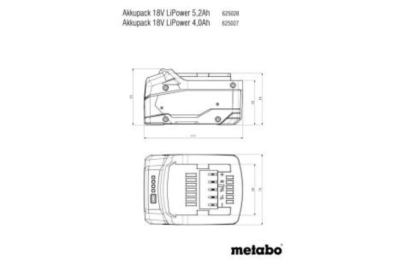 Metabo 625027000 Li-Power accu-pack 18 V - 4.0 Ah