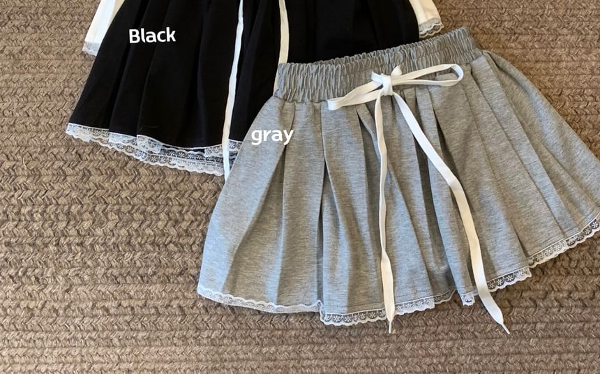 Closette - Effen mini A-lijn rok met elastische taille