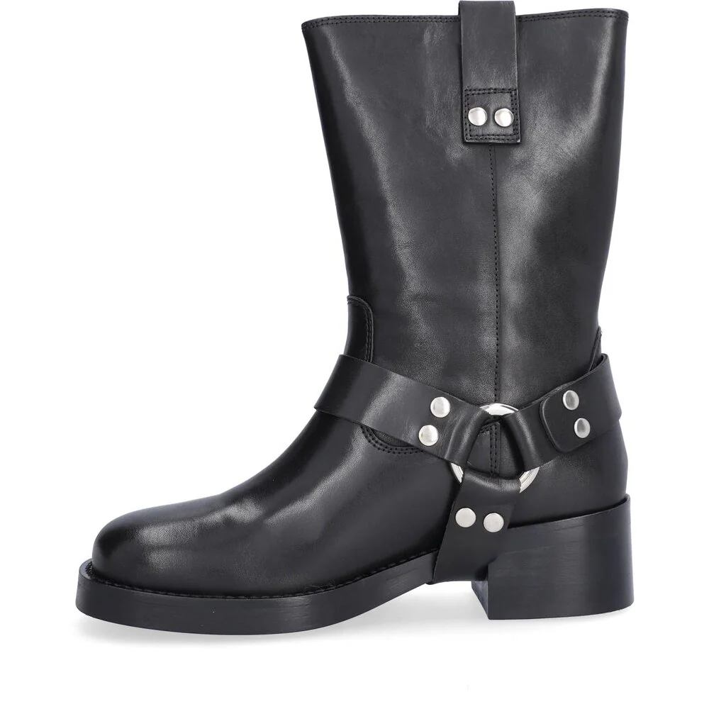 Billi Bi  A5286 Biker støvle - Black calf