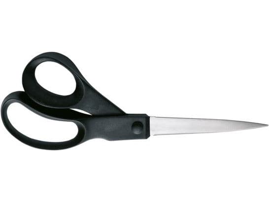 Fiskars 1023817, Voksen, Rett kutt, Single/enkelt, Sort, Rustfritt stål, Rustfritt stål, Universell