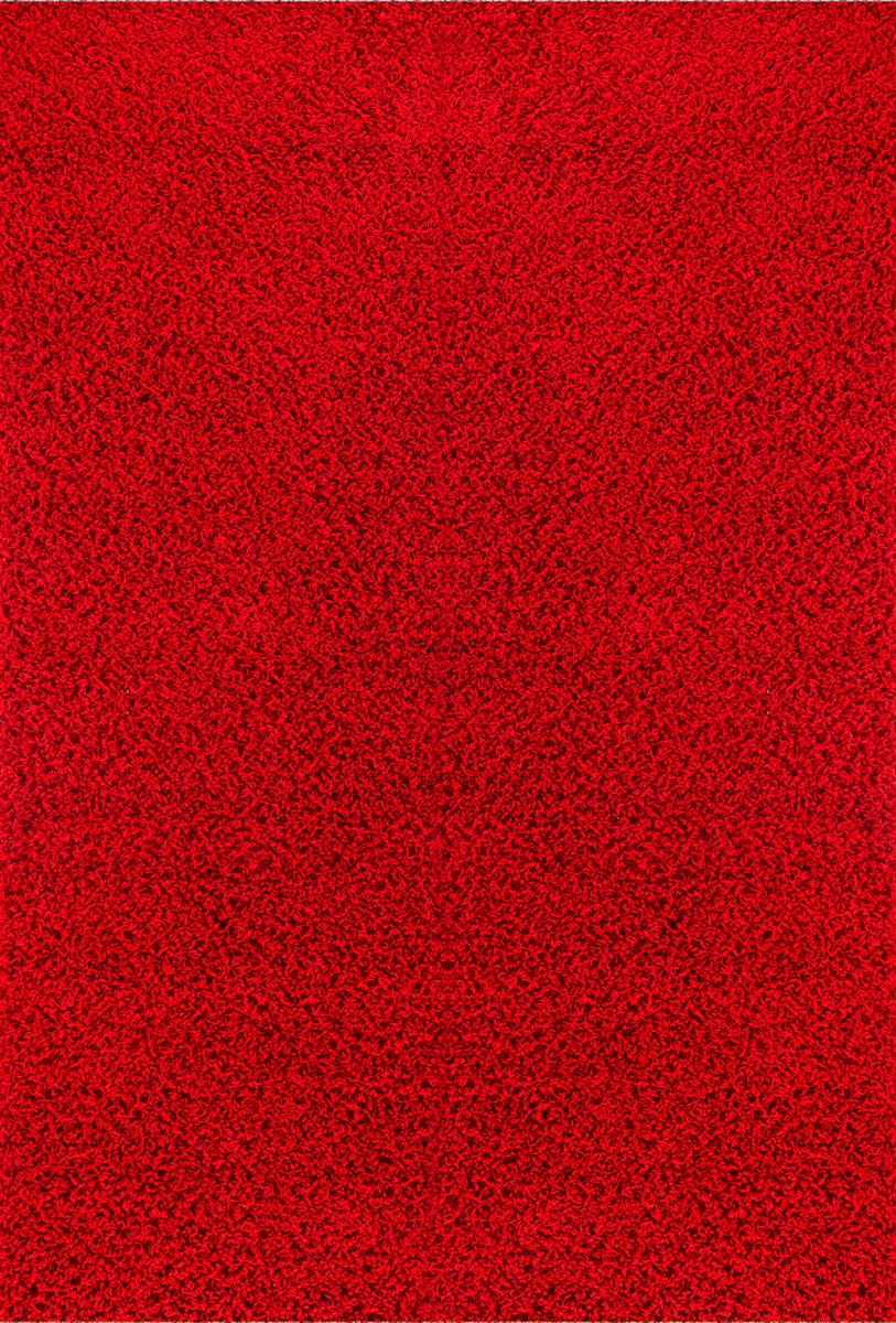 Modern hoogpolig shaggy vloerkleed, rood, 160x220 cm, LILLY
