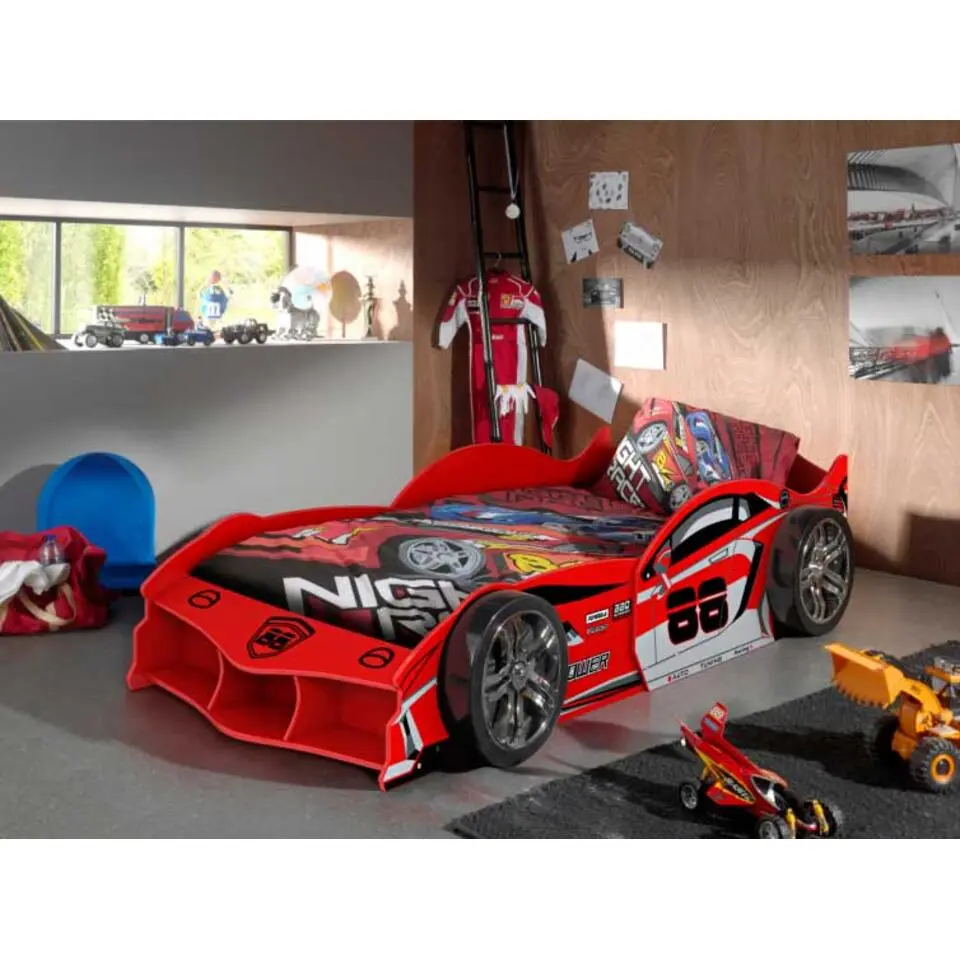 Autobed Max 90x200cm - rood