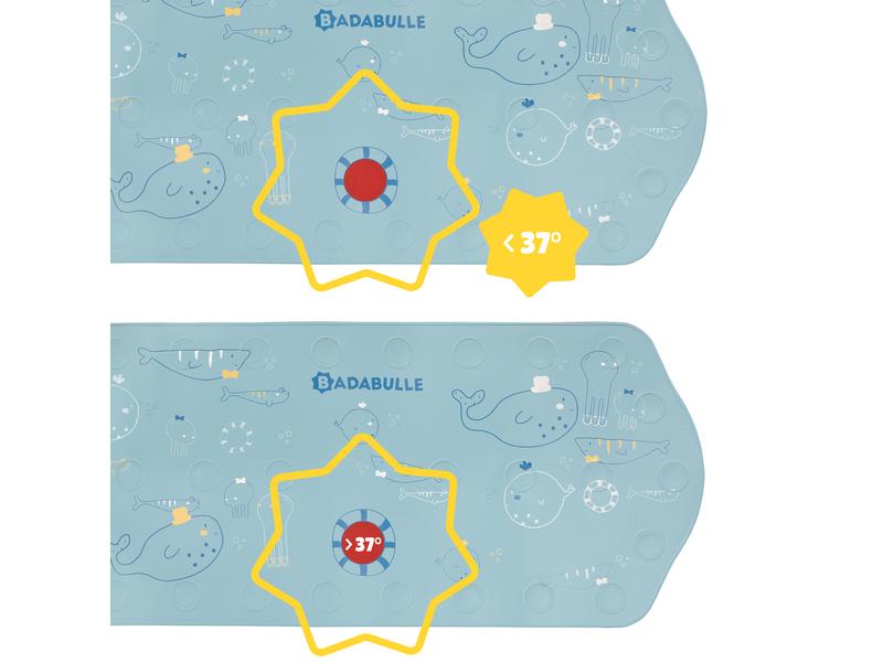 Badabulle Badematte Meerestiere XXL XXL Badematte mit Thermometer