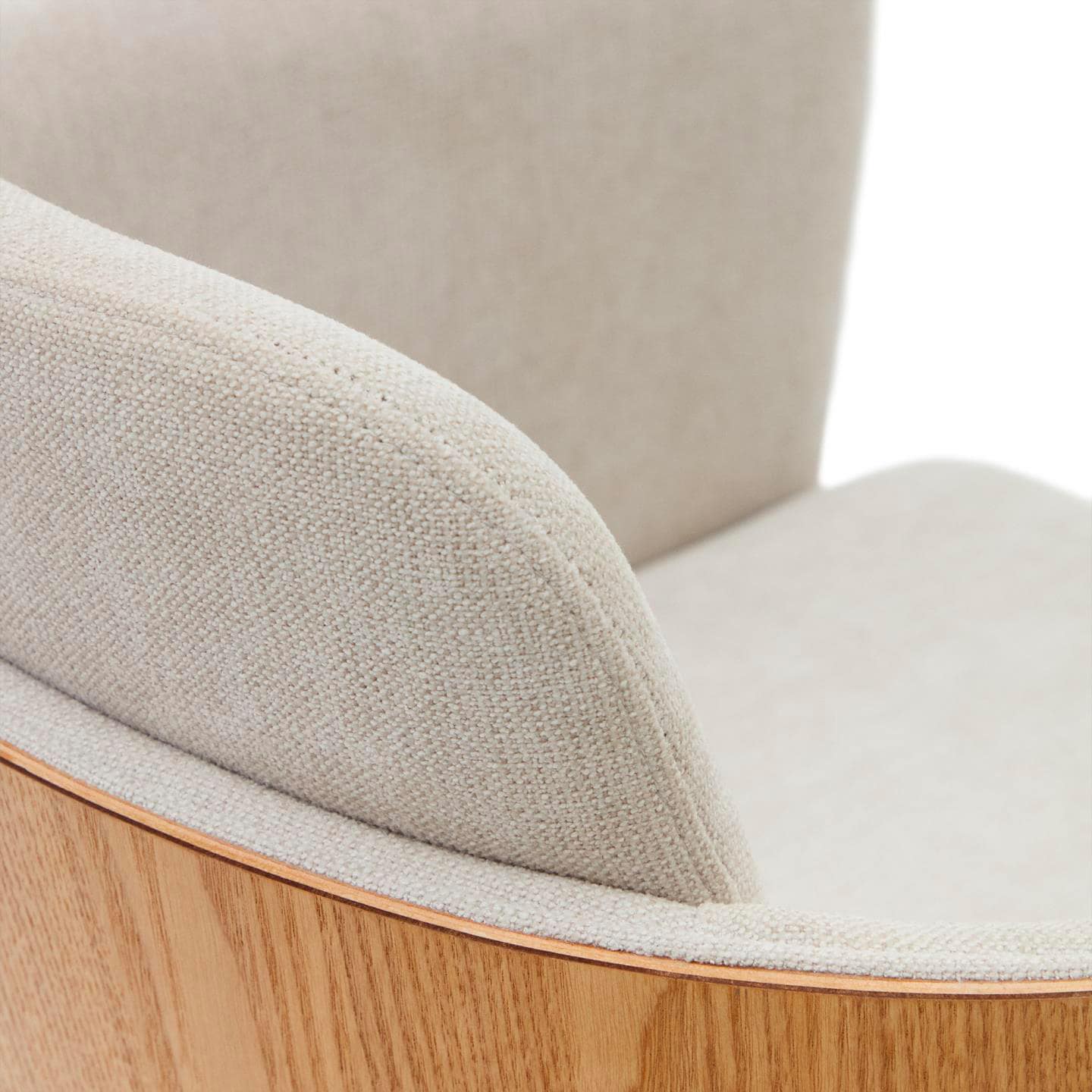 Kave Home Schreibtischdrehstuhl MADAI beige/braun/schwarz