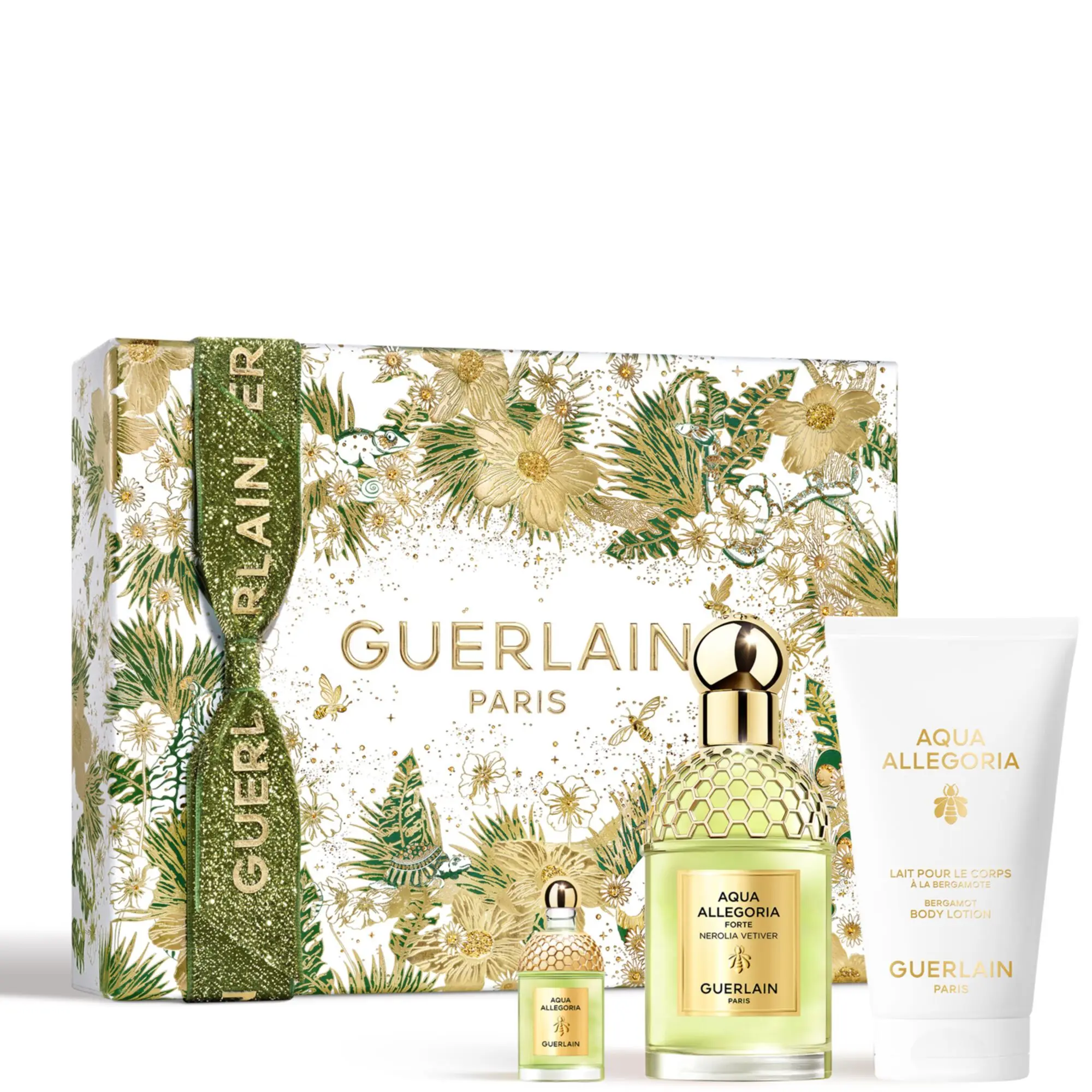 Guerlain - Coffret Aqua Allegoria - Nerolia Vetiver Forte Eau de Parfum 75ml & 7,5ml, Lait Corps- Femme