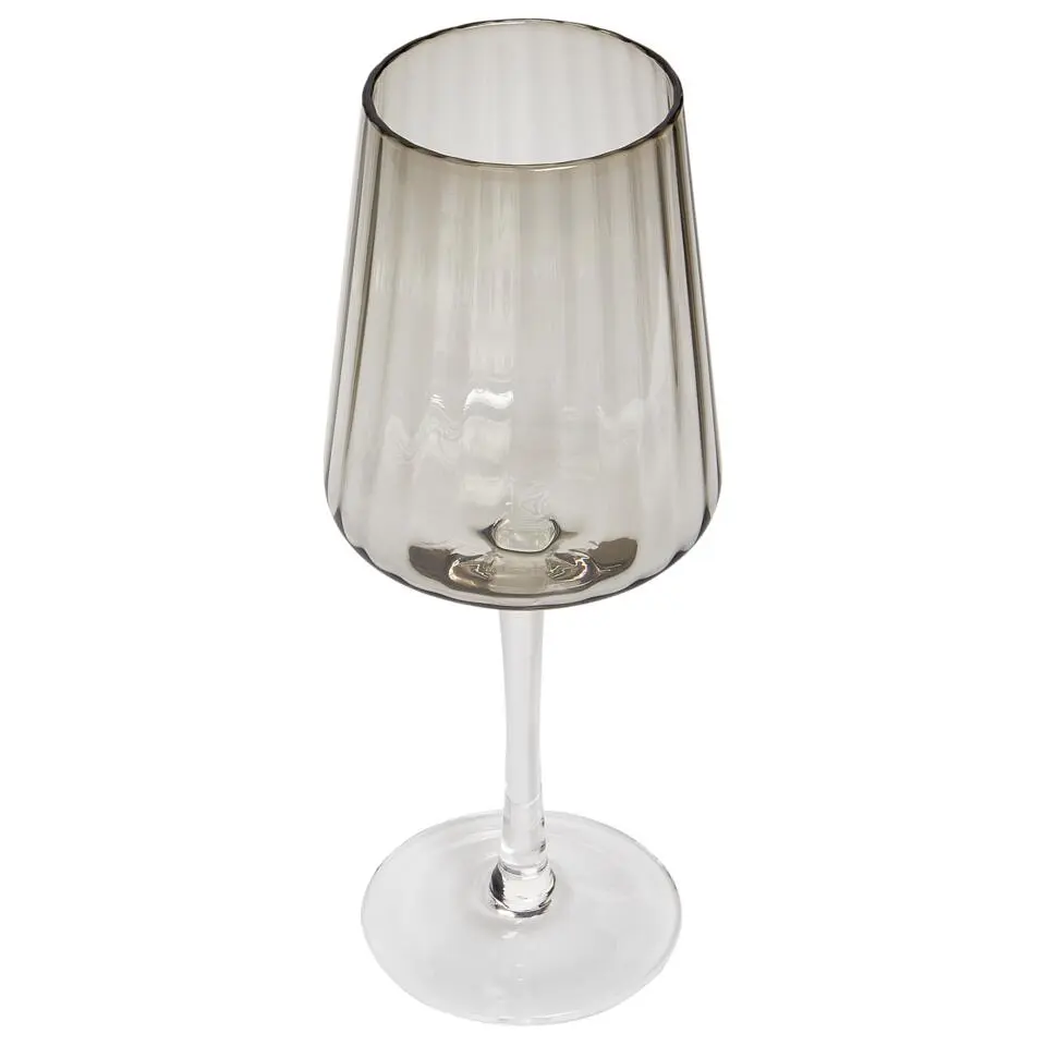 QUARTZ - Wijnglazen set van 4 - Grijs - Glas
