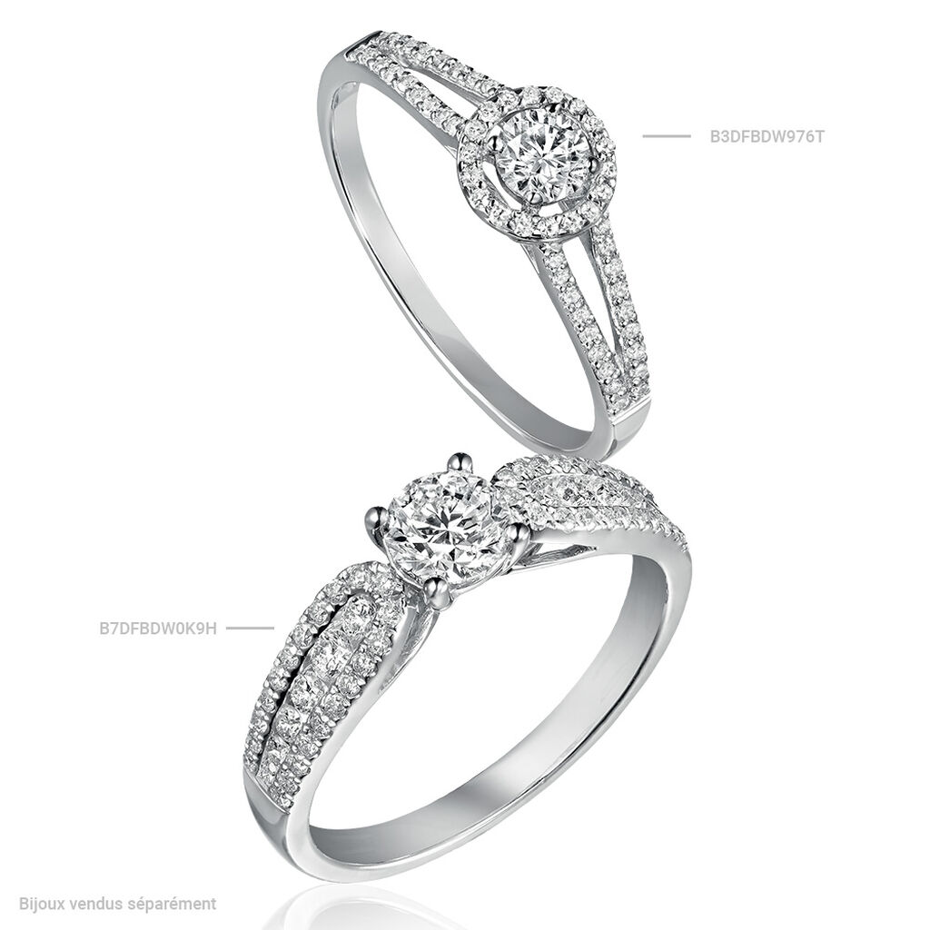 Bague Solitaire Karen Or Blanc Diamant