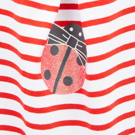 Panda & Coccinelle Combicourte rayée   Poppy        1 mois   de               P'tit bisou