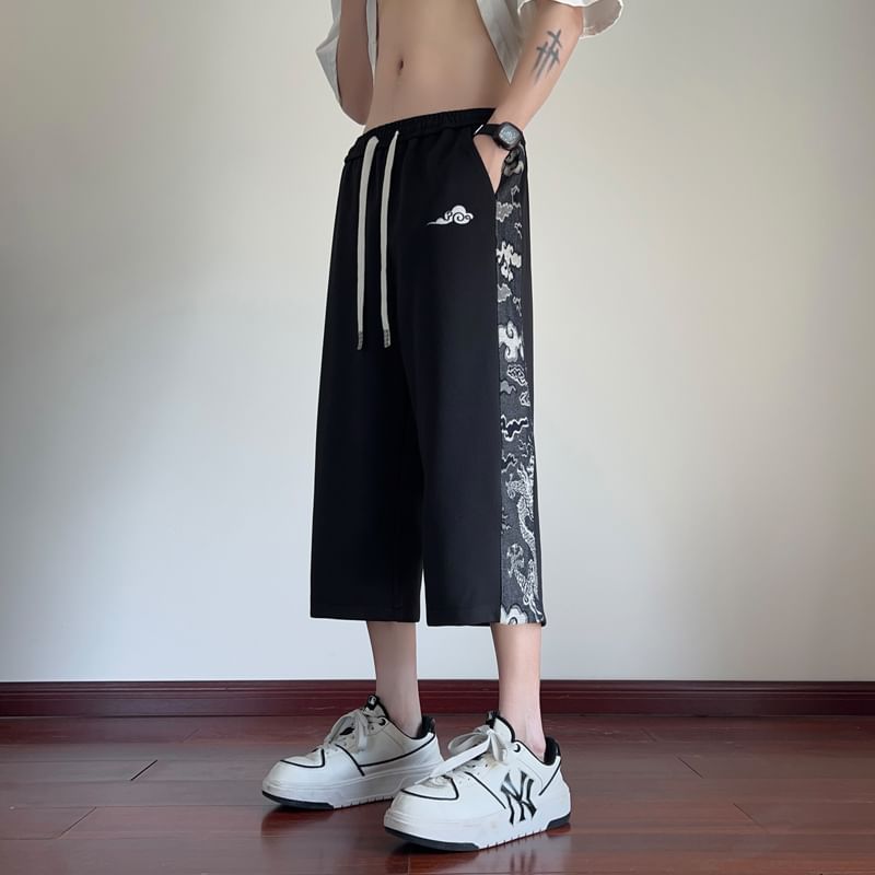 Posive - Shorts met patroon en gemiddelde taille