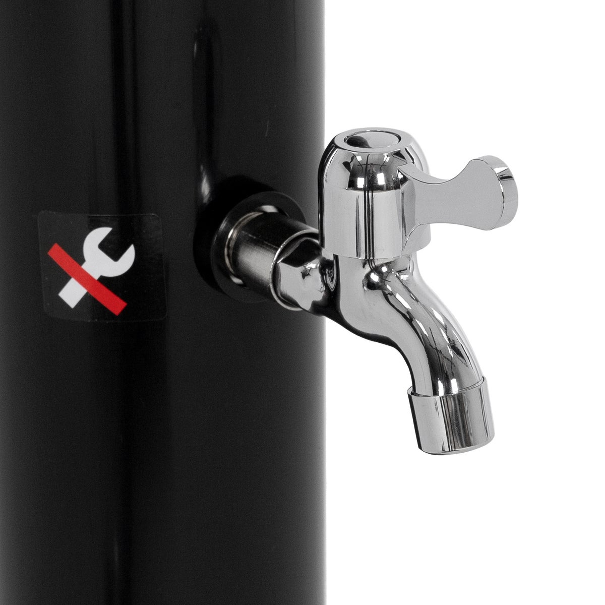 ML-Design Solar Douche 20 L 210 cm Rond met Voetdouche en Regendouchekop, Zwart, Warm Water, tot 60°C, Geen Stroomaansluiting Nodig, met Tuinslangaansluiting, Solar Tuindouche, Buitendouche, Zwembaddouche