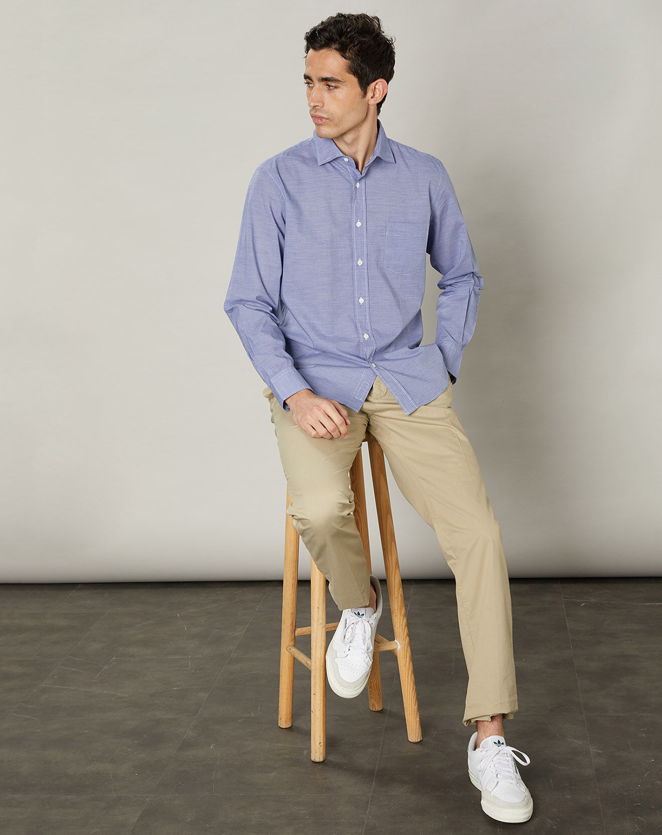 Hartford Chemise regular Paul bleue