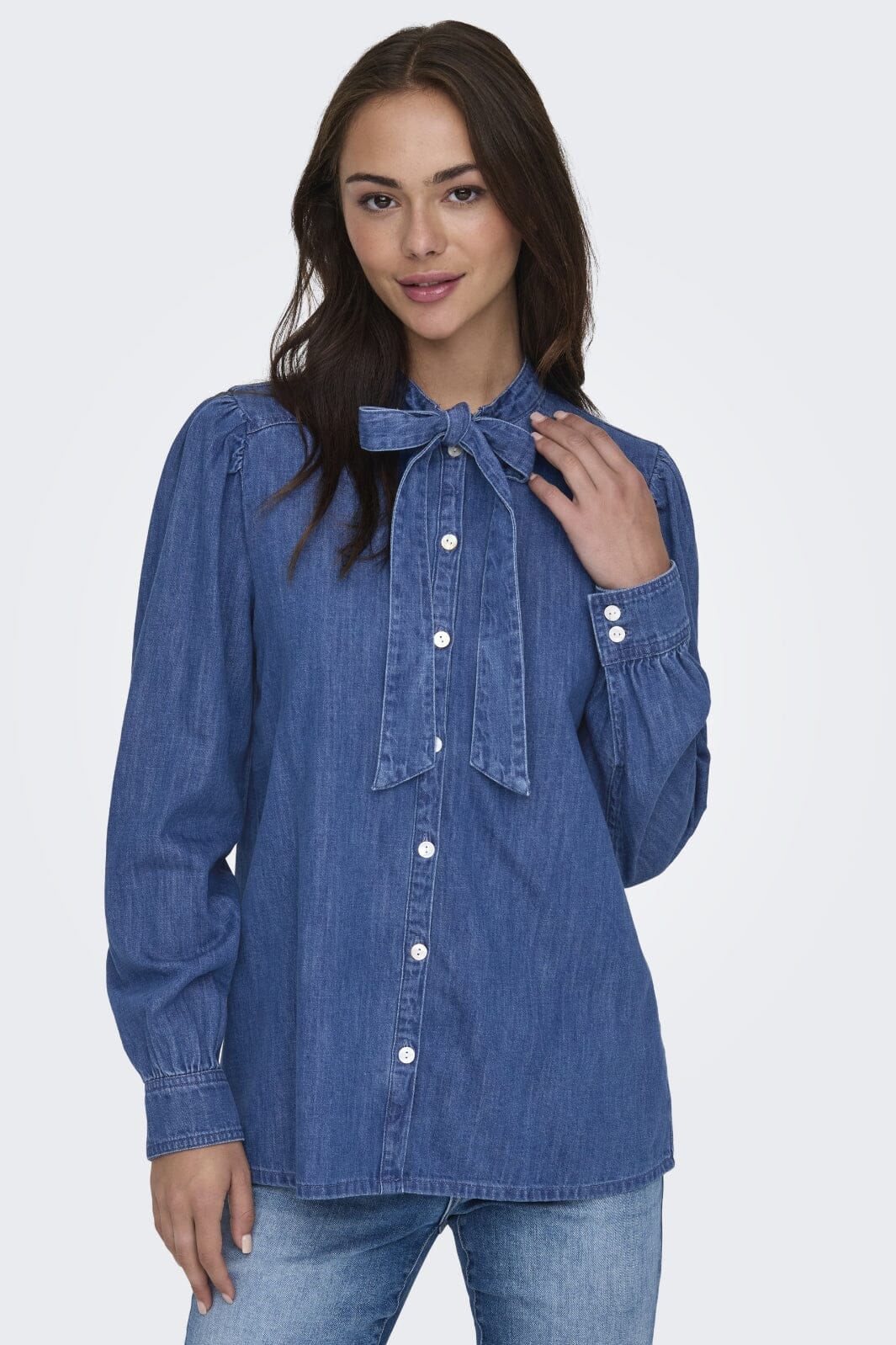 Only Onlakira Ls Bow Shirt Qyt