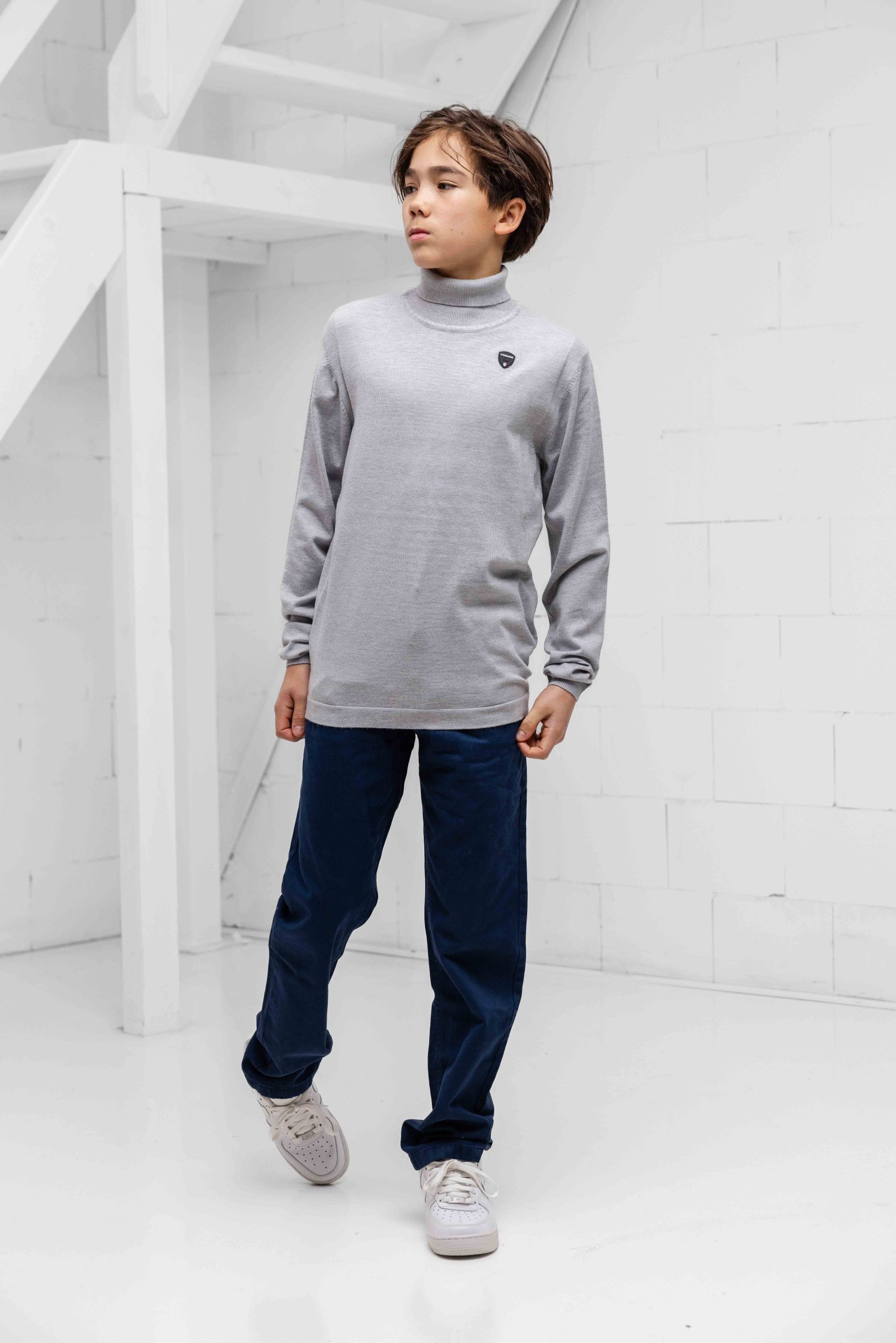 Vingino Knit Turtleneck Sweater Kids Grijs