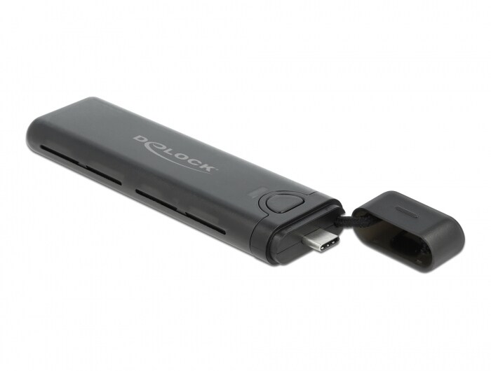 Delock 42635 - SSD-Gehäuse - M.2 - M.2 - 10 Gbit/s - Hot-Swap - Schwarz
