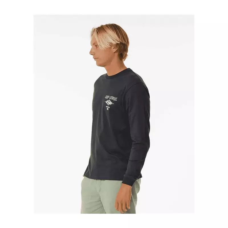Teeshirt RIPCURL Fade Out Icon L/S Tee Black/Purple