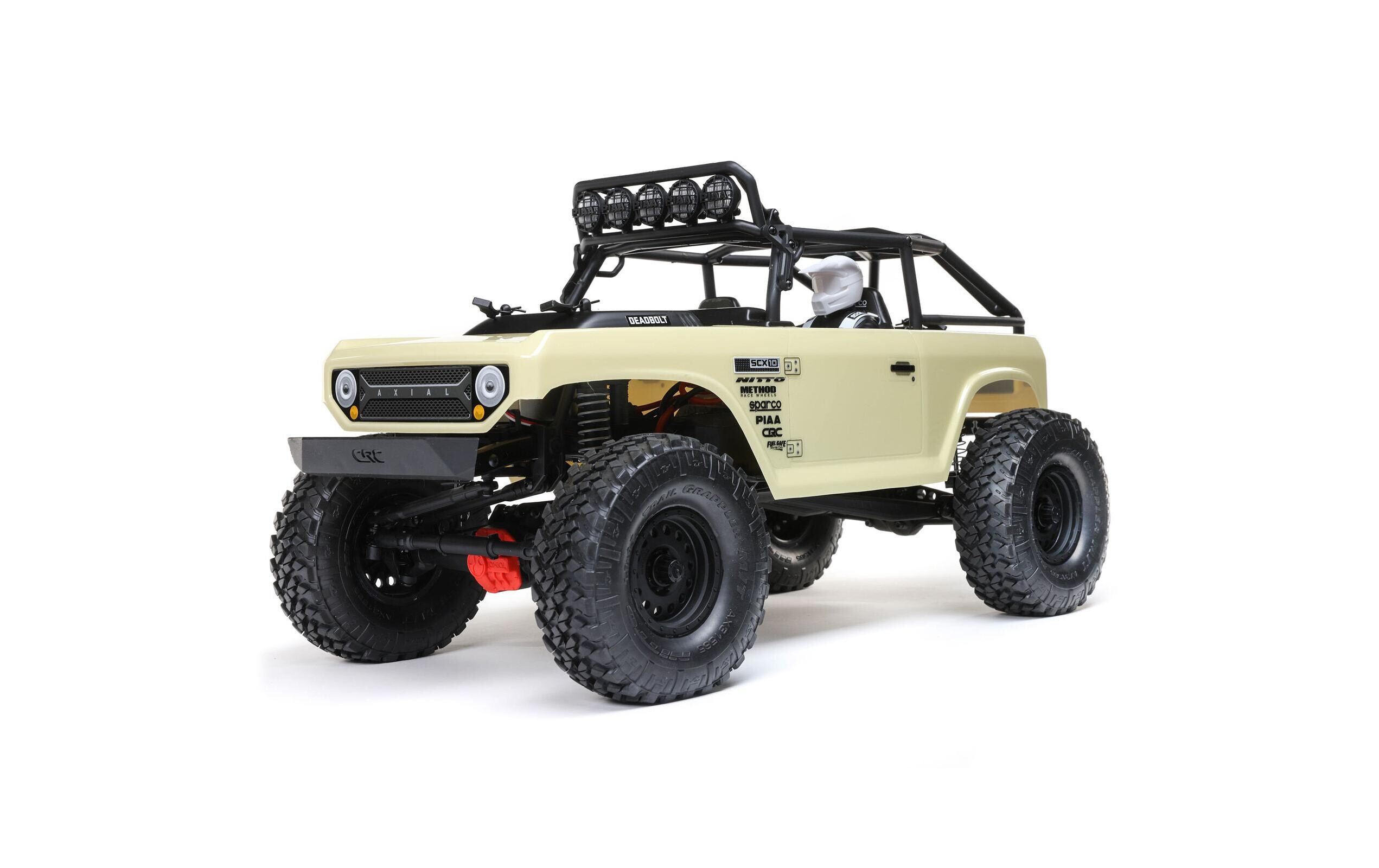 Scale Crawler SCX10 II Deadbolt, Beige ARTR, 1:10<br>Rock Crawler auf bewährtem SCX10 II Chassis mit Spektrum Technik