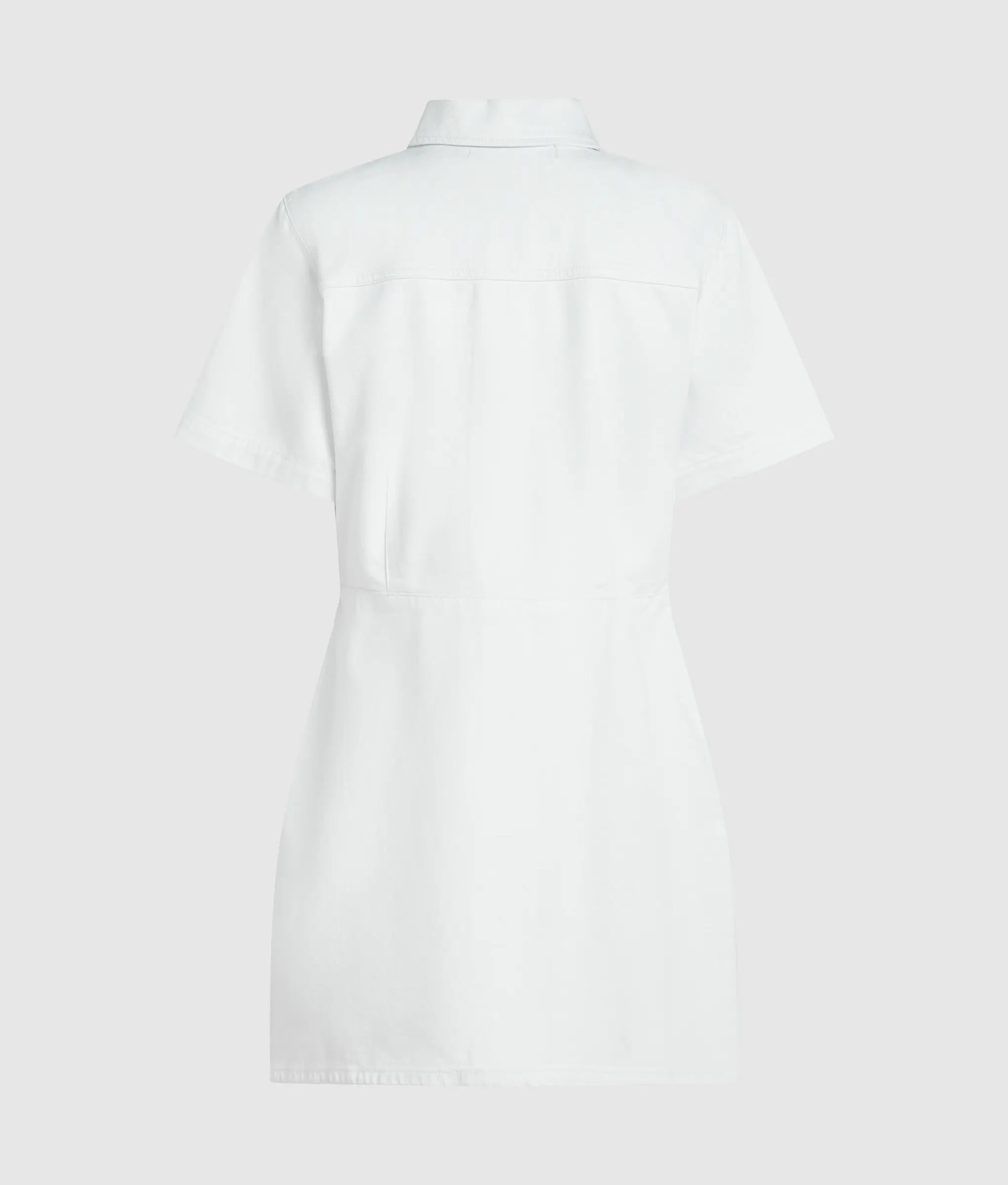 Witte denim Jurk met korte mouwen