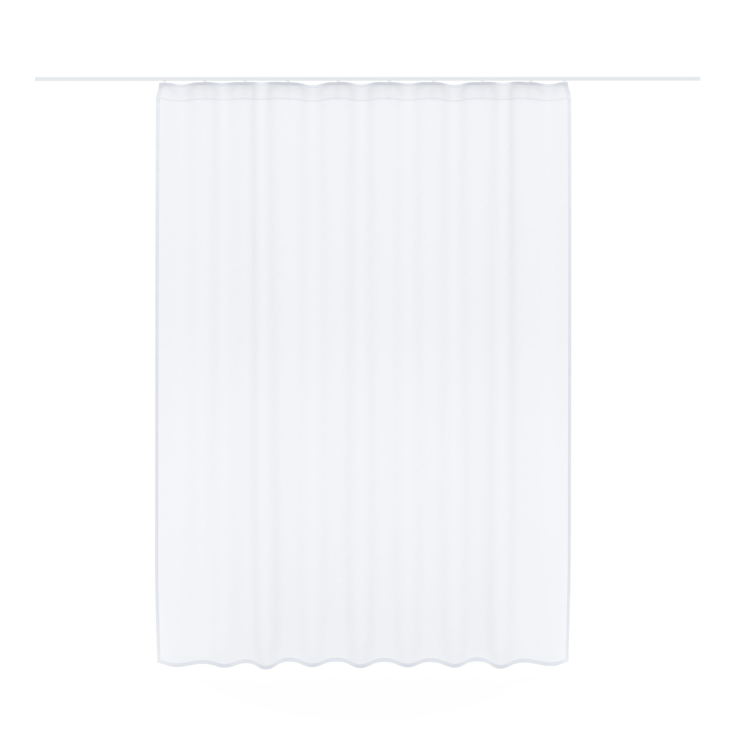 Vorhang halbtransparent weiss 240 x 480 cm