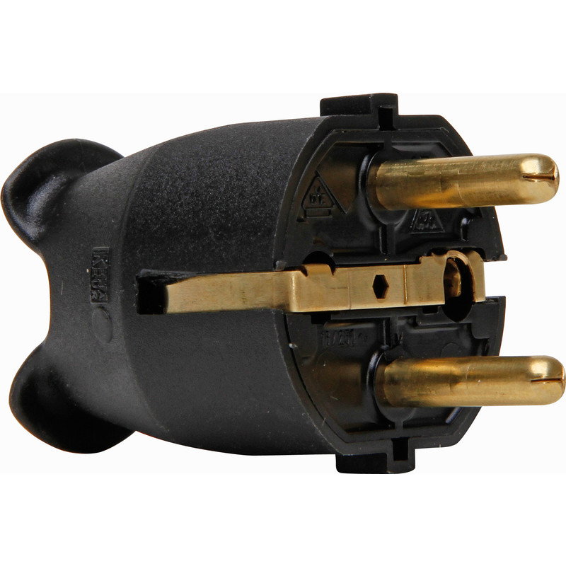 Stekker RA PVC Zwart