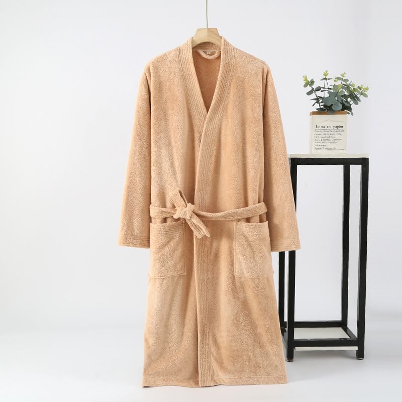Somnus - Matching V-hals fleece gewaad met strik aan de voorkant (verschillende ontwerpen)