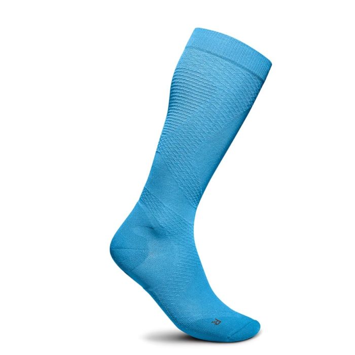 Bauerfeind Dame Strømper Ultralight Compression Socks High Cut Blå