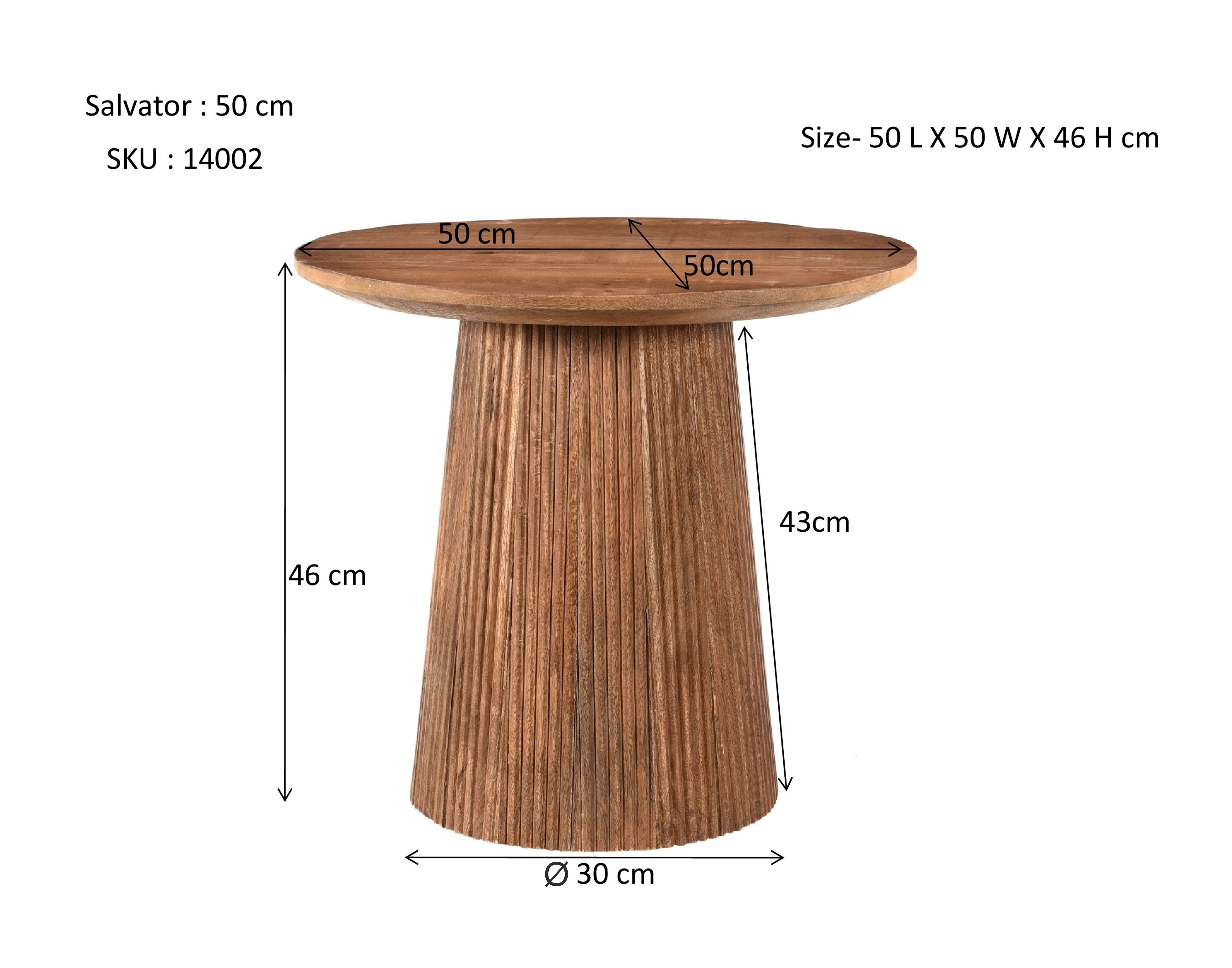 Bijzettafel Salvator ⌀50  x H46 cm