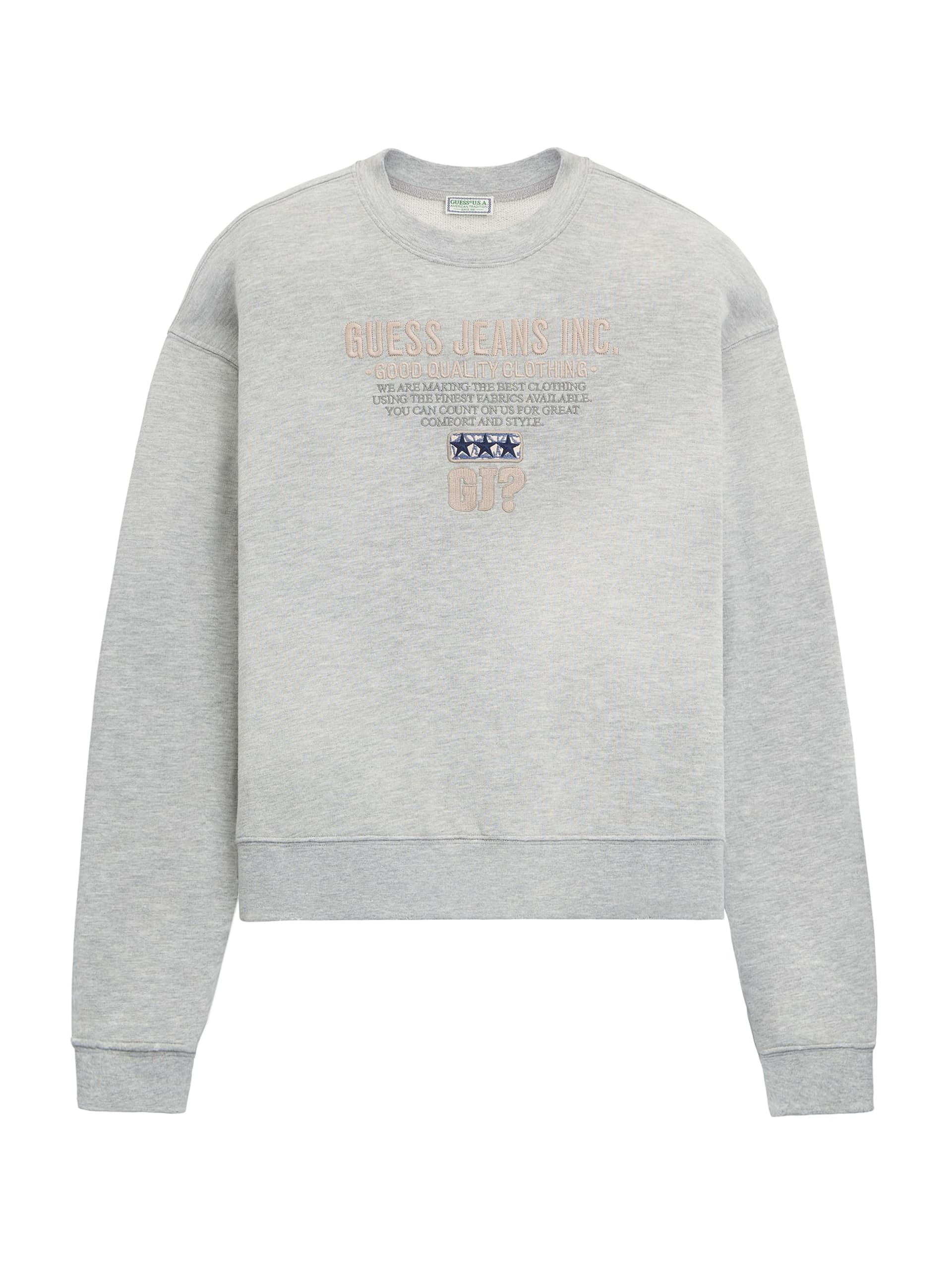 Moletom gola redonda com logo em estilo cursivo