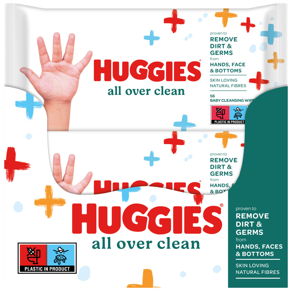 10x Huggies Babydoekjes All Over Clean10x56 = 560 stuks