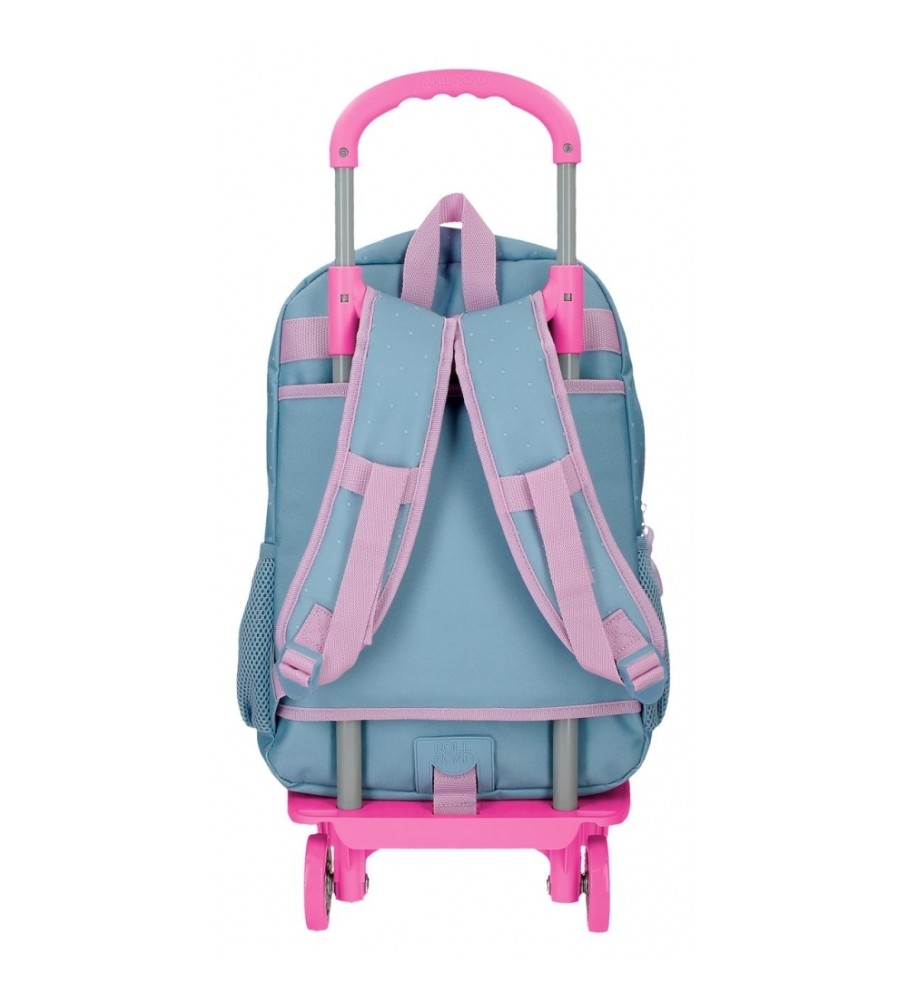 Roll Road Mochila cm Roll Road Peace con carro 42 cm azul, rosa