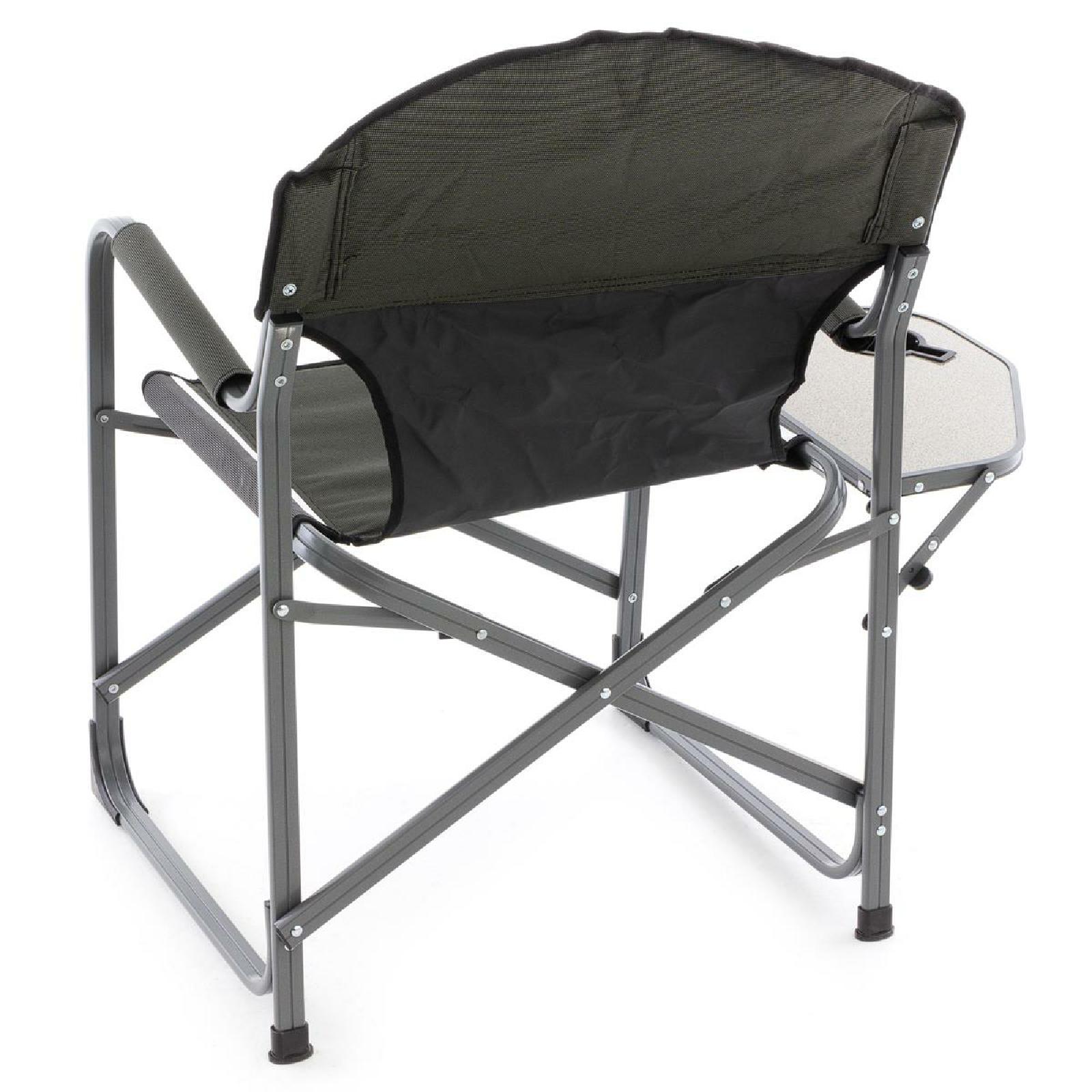 VCM Angelstuhl Regiestuhl Campingstuhl mit Armlehnen Getränkehalter Strandstuhl