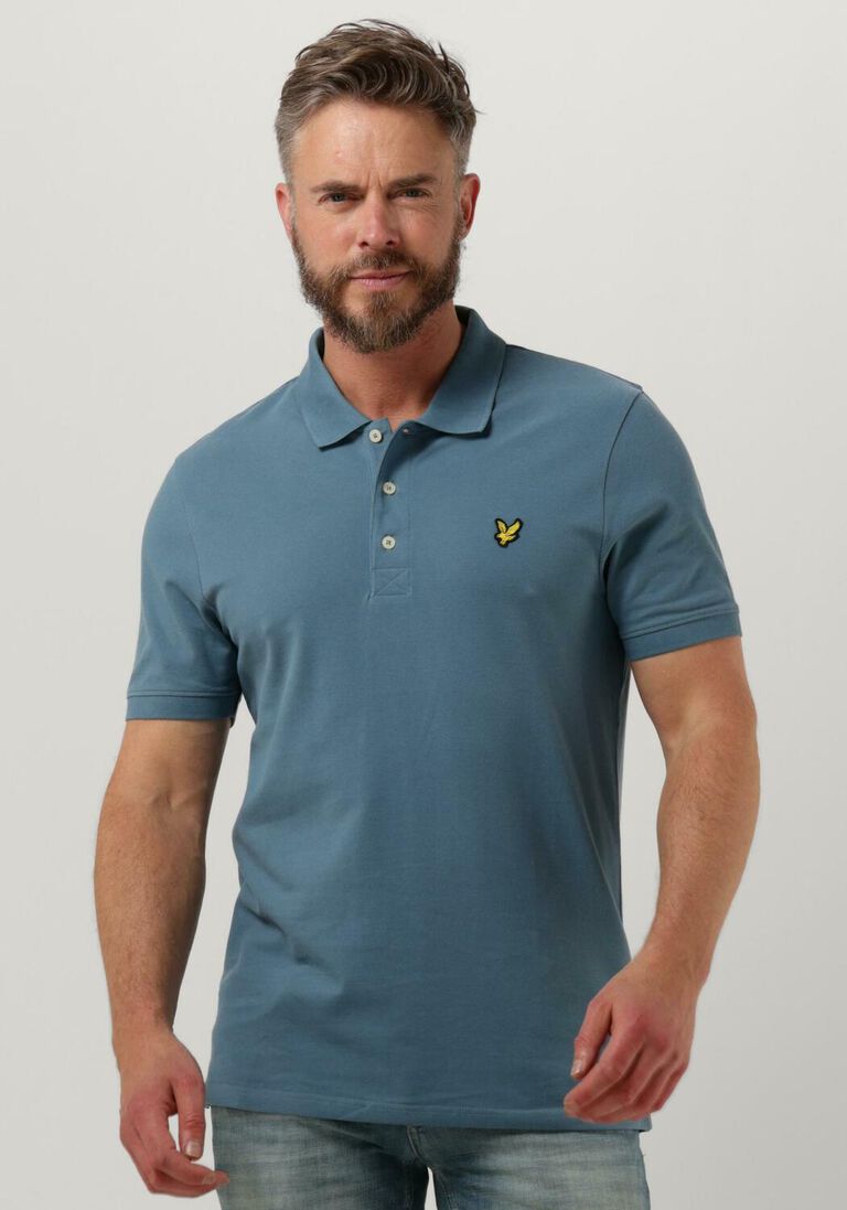 LYLE & SCOTT blauwe lyle & scott polo plain polo shirt