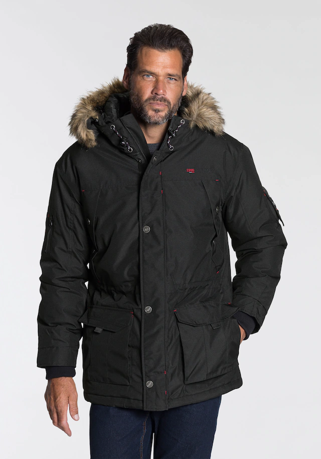 Man's World Parka mit Kapuze für die kalte Jahreszeit,  strapazierfähig und schnelltrocknend