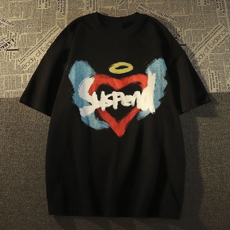 Macho - T-shirt met korte mouwen, ronde hals en skeletprint
