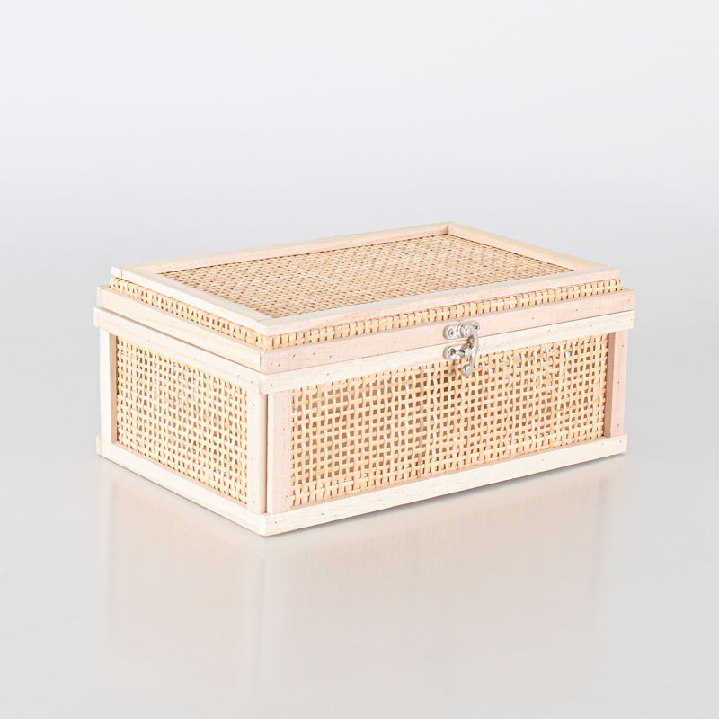 Malle en rotin 'Travel' beige