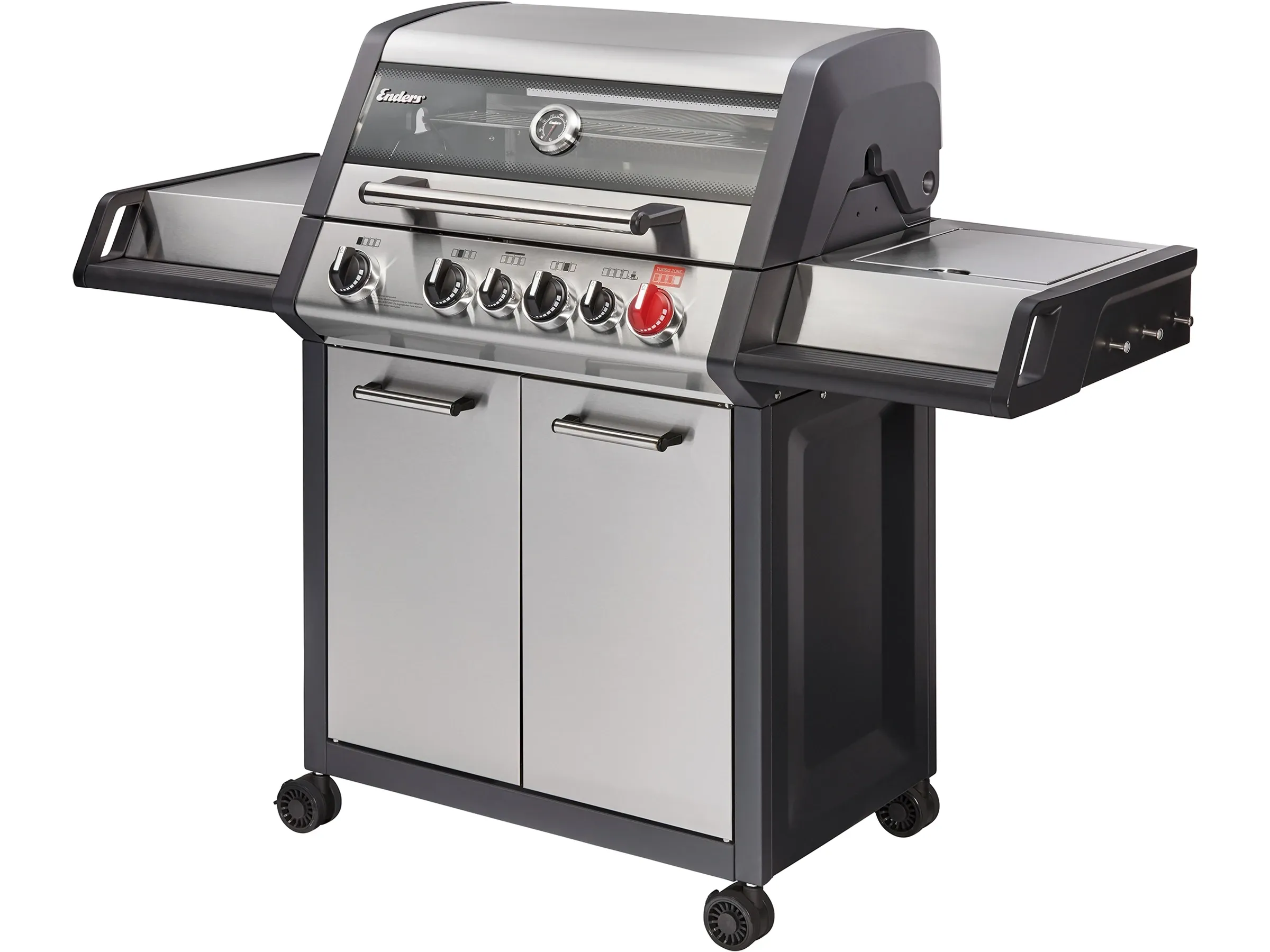 Enders Gasgrill Monroe Pro 4 SIK Turbo mit 4 Brennern und Seitenkocher