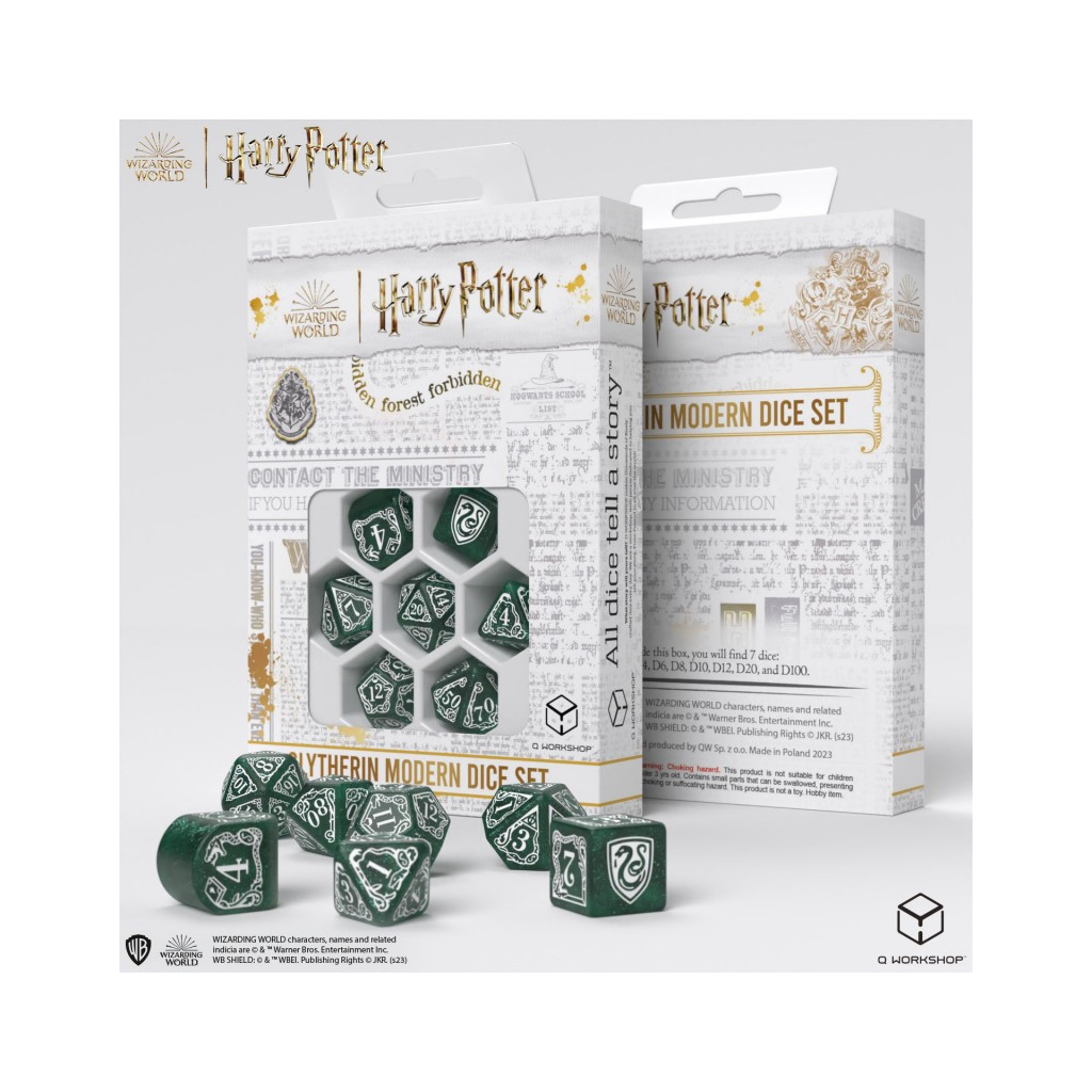 Set de dés Harry Potter - Serpentard Vert