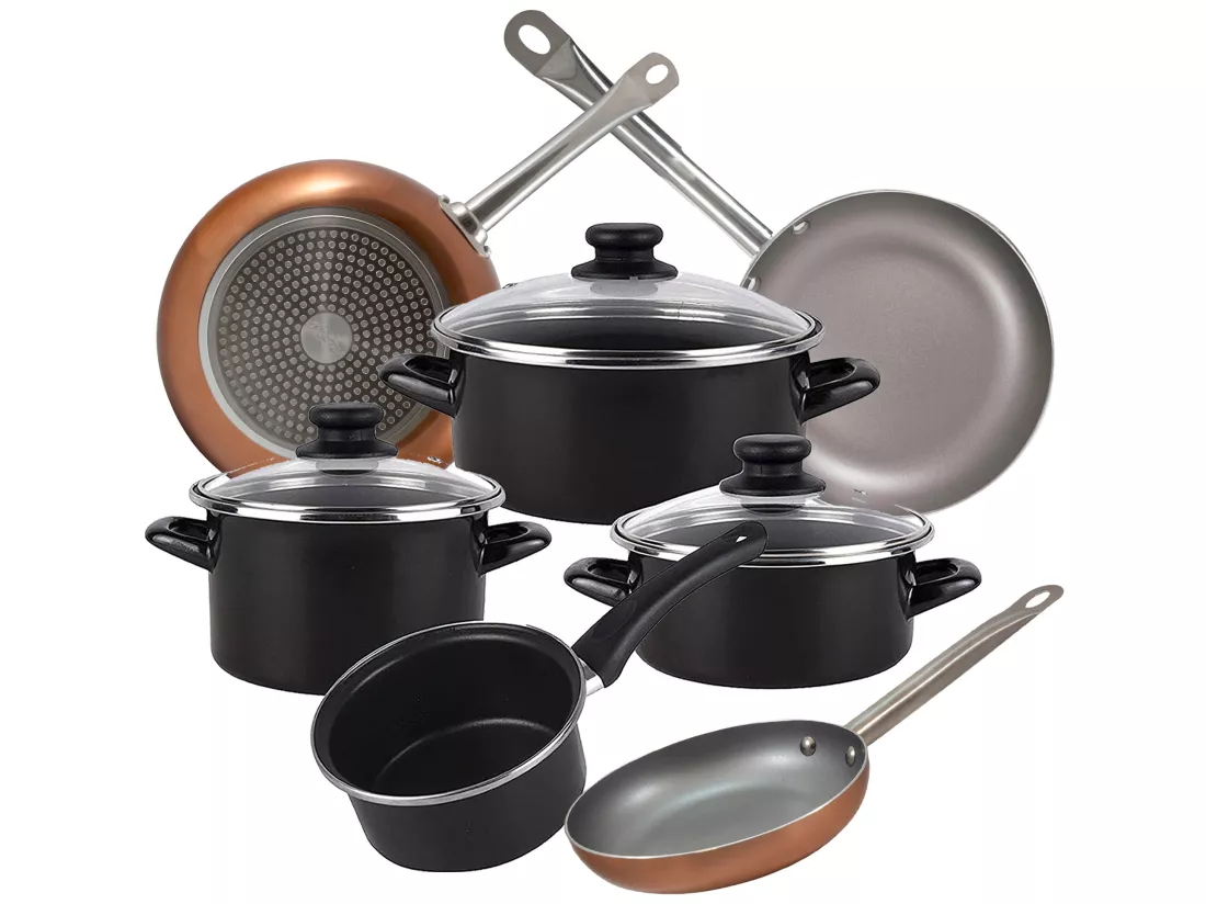 kenia batterie de cuisine 7 pcs et 3 poêles à frire optimum plus