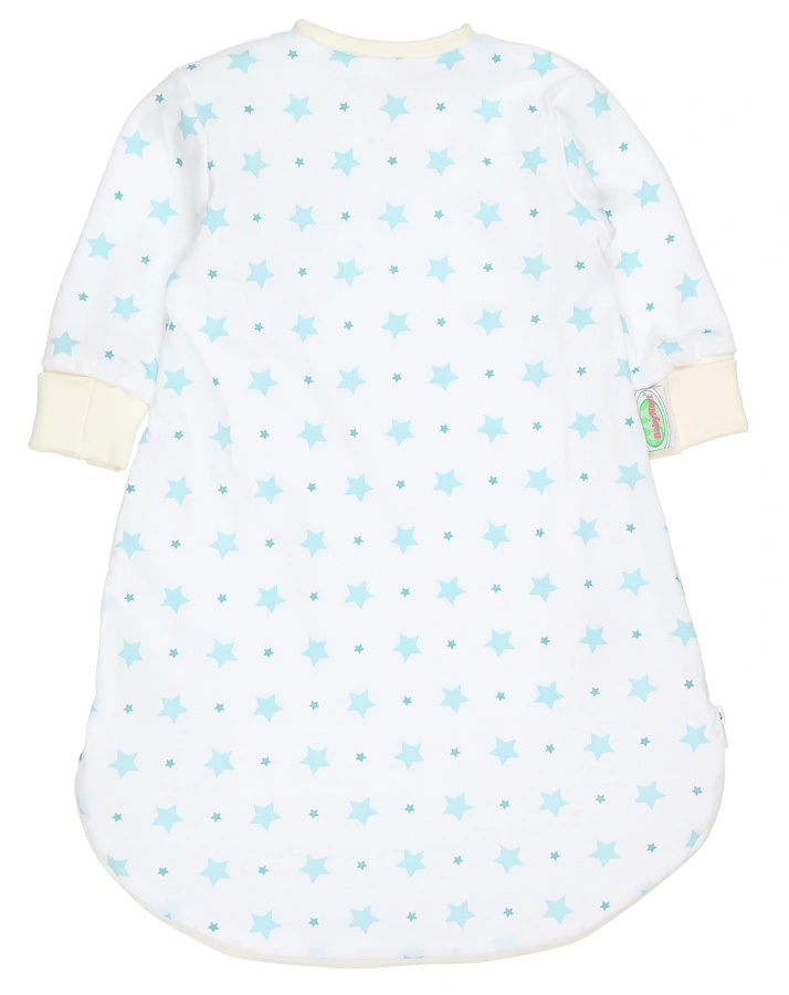 Jersey-Unterziehsack BabyNest® STARS in weiß/mint