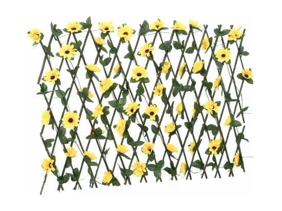 ?Treillis de lierre artificiel extensible jaune 180x60 cm
