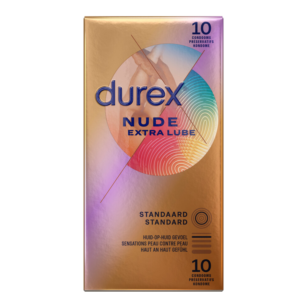 Durex Condooms Nude Extra Lube10 stuks